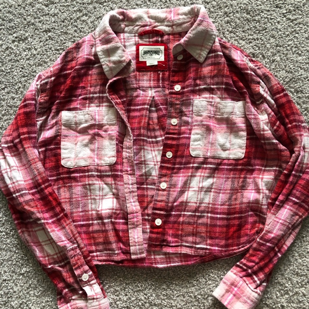 American Eagle Red Plaid Shirt